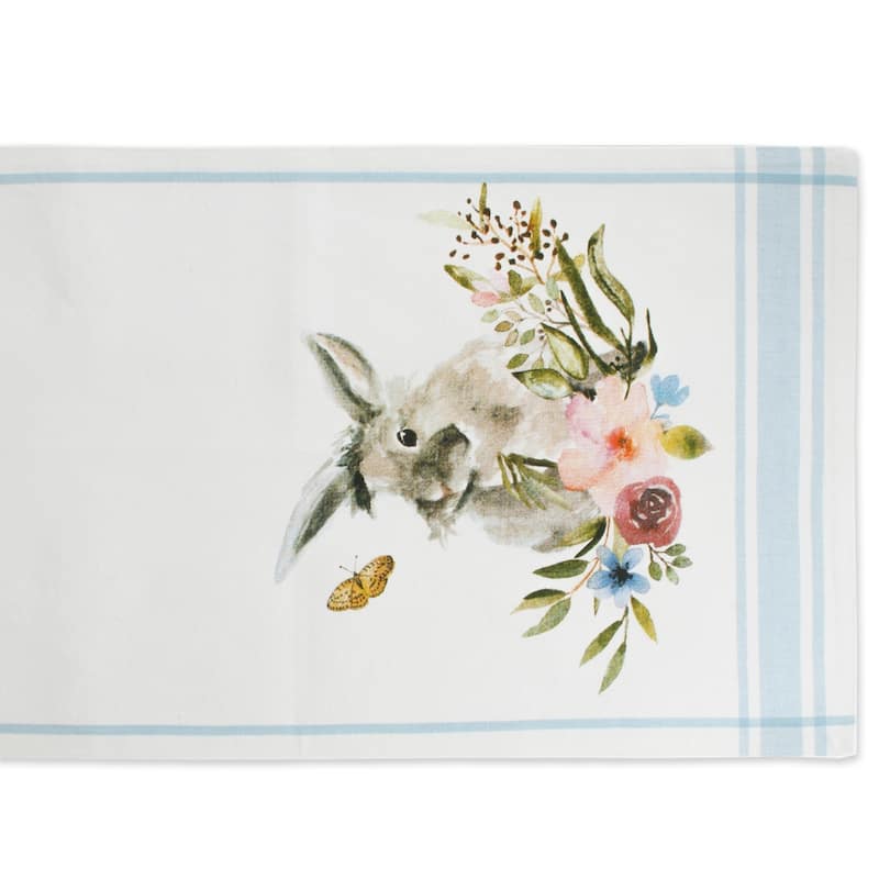 DII Garden Bunny Tabletoppers, 14x72", Garden Bunny, 1 Piece