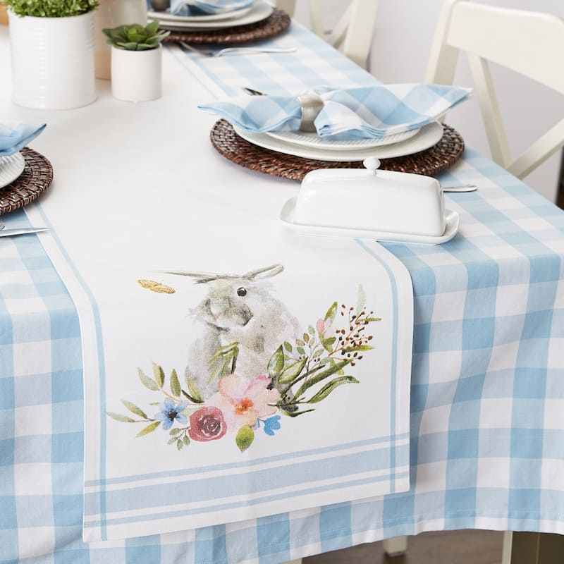 DII Garden Bunny Tabletoppers, 14x72", Garden Bunny, 1 Piece