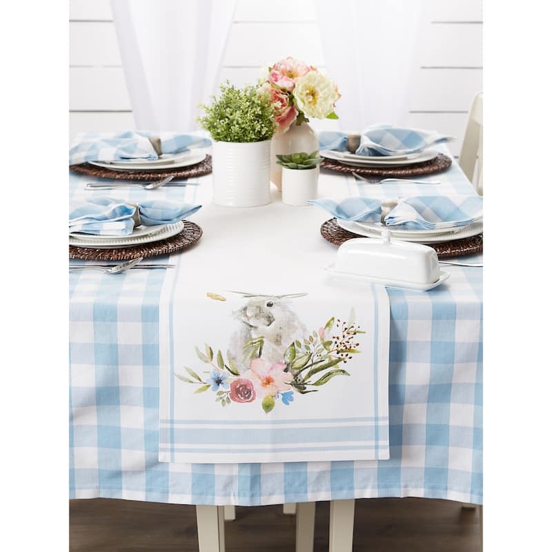 DII Garden Bunny Tabletoppers, 14x72", Garden Bunny, 1 Piece