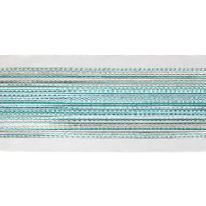 Porch & Den Meryl Stripe Pattern Fringed Table Runner