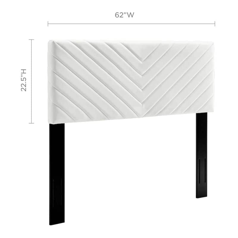 Silver Orchid Blane Tufted Velvet Full/Queen Headboard