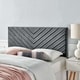 Alyson Chevron Tufted Performance Velvet Full / Queen Headboard - Thumbnail 0