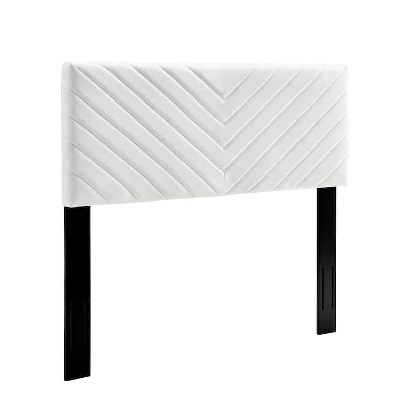 Silver Orchid Blane Tufted Velvet Full/Queen Headboard