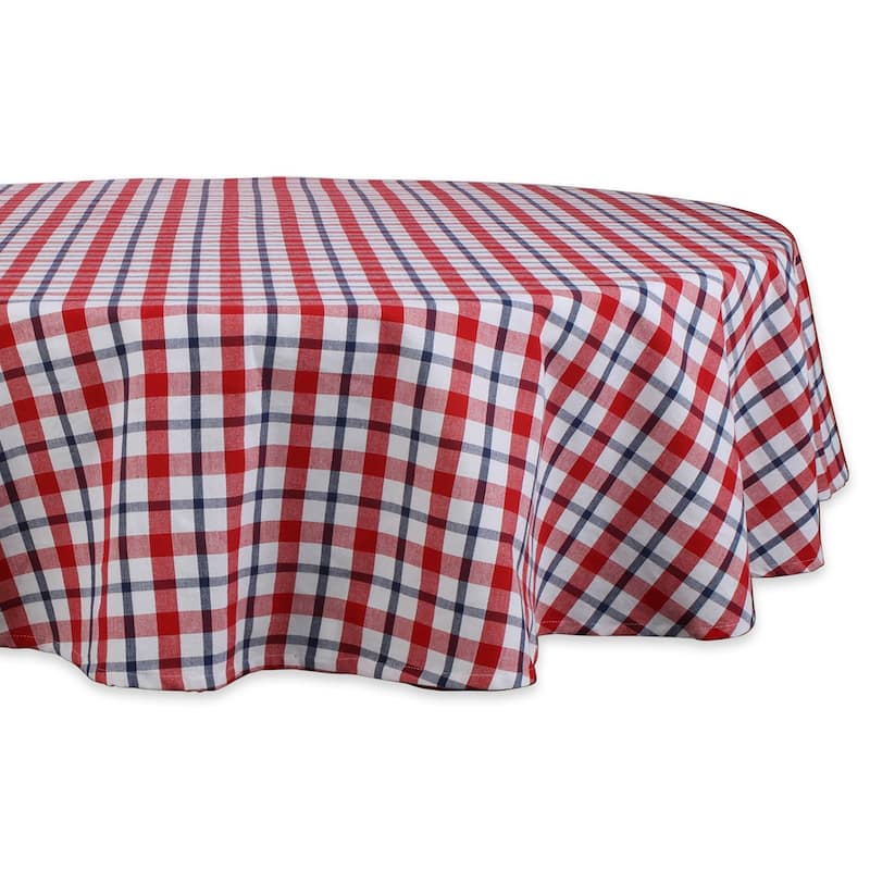 DII American Plaid Kitchen Textiles, 70" Round, American Plaid, 1 Piece - 70" Round - American Plaid