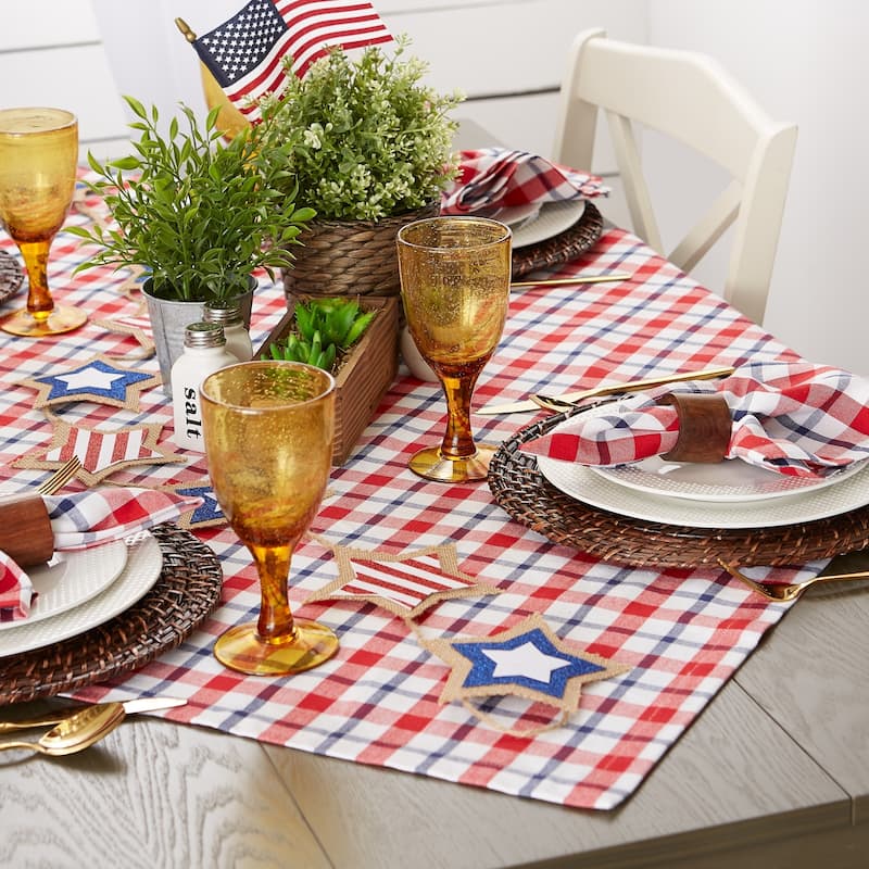 DII American Plaid Kitchen Textiles, 70" Round, American Plaid, 1 Piece
