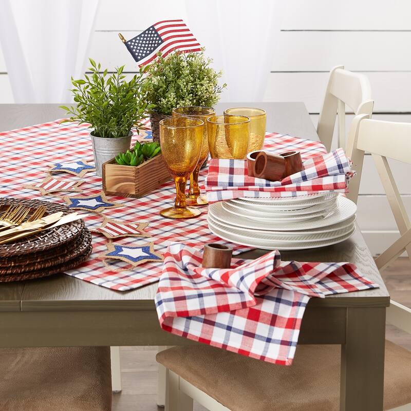 DII American Plaid Kitchen Textiles, 70" Round, American Plaid, 1 Piece