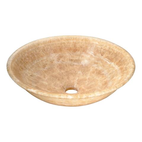ANZZI Geist Cream Jade Natural Stone Vessel Sink