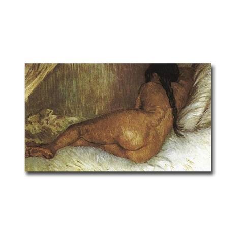 Back Nude Woman Reclining by Vincent Van Gogh Gallery Wrapped Canvas Giclee Art (15 in x 30 in)