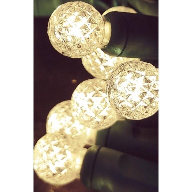 Warm White LED Light String Set of 70 Lights G12