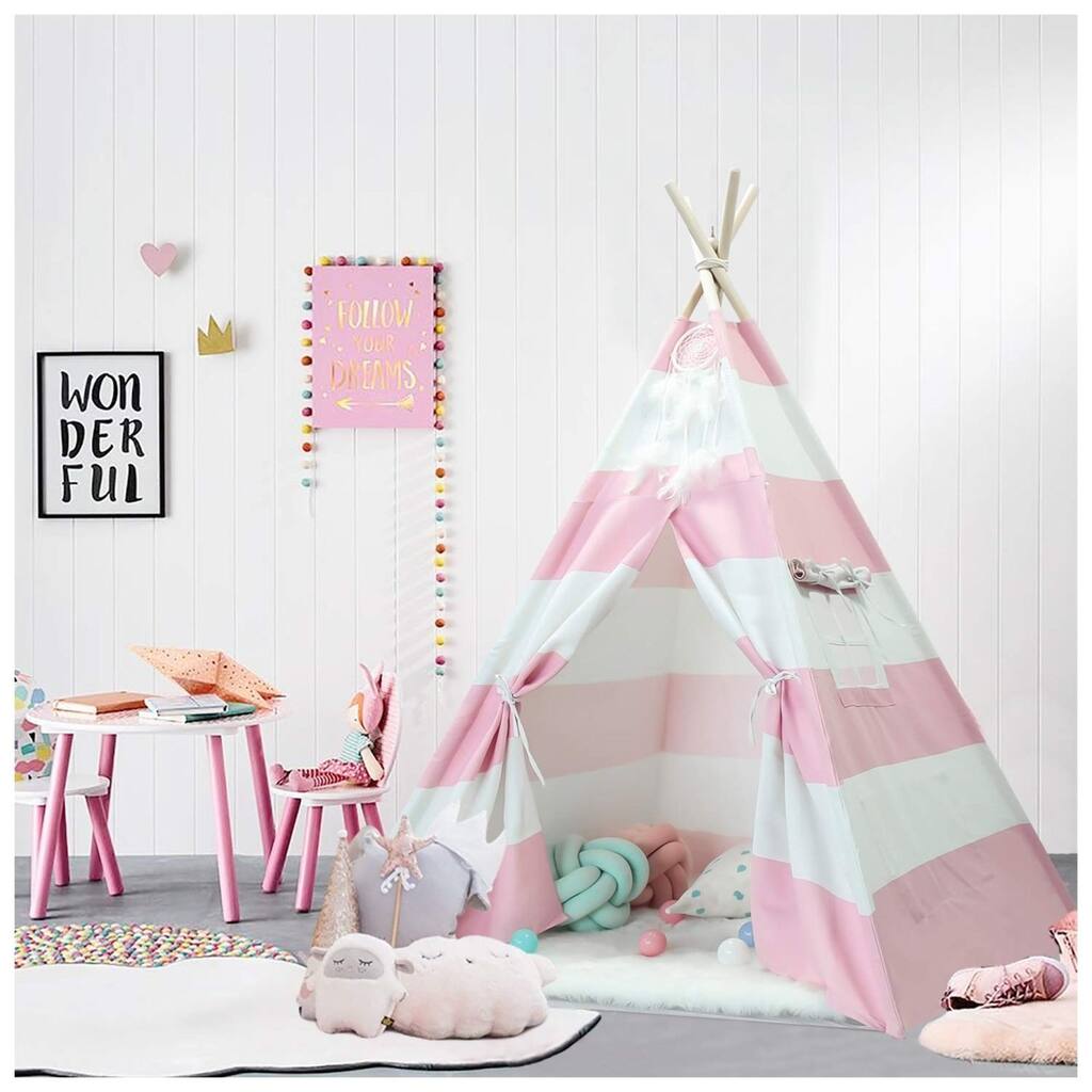 Teepee Tent for Children with Carry Case Indoor & Outdoor Playing - 2pc