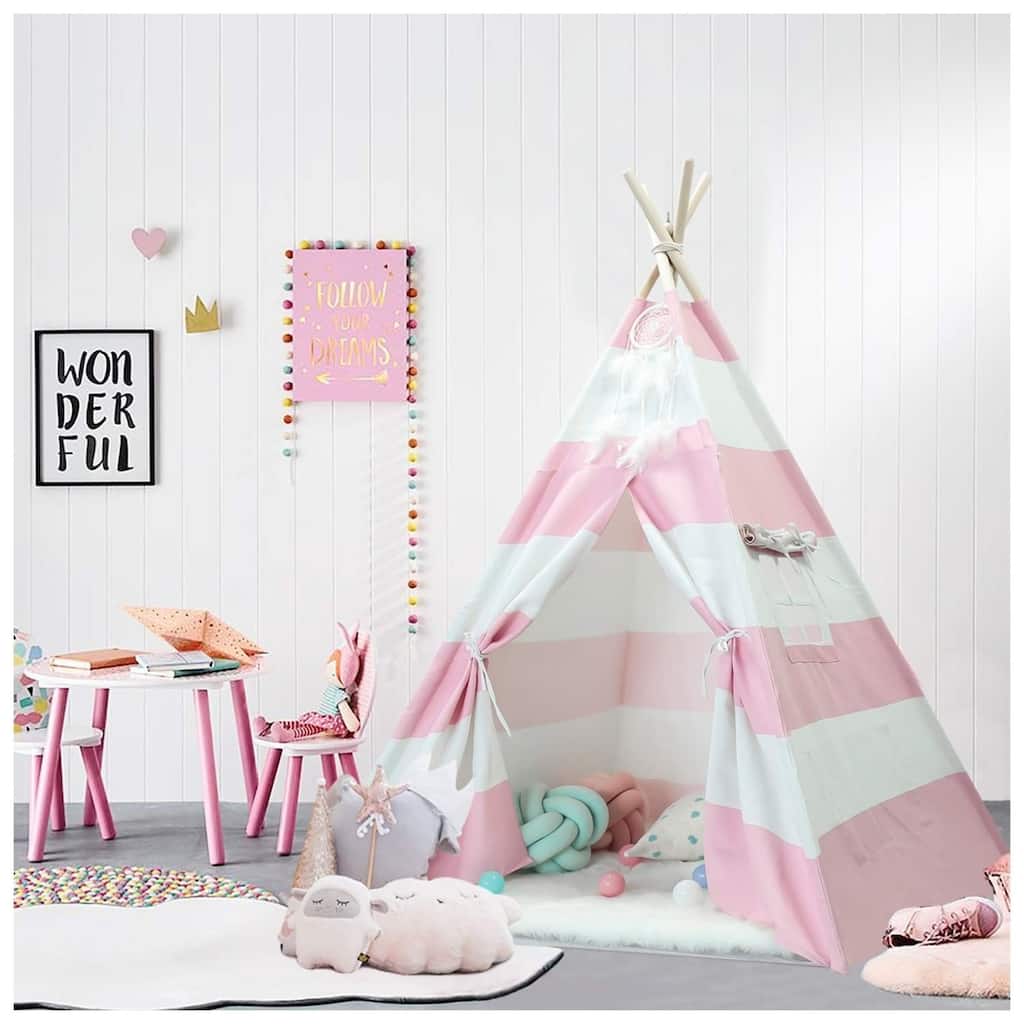 Teepee Tent for Children with Carry Case Indoor & Outdoor Playing - 2pc