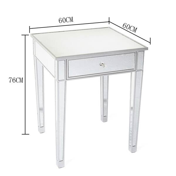 Shop 29 Modern Large 1 Drawer Mirrored Nightstand Bedside Table Overstock 30543155