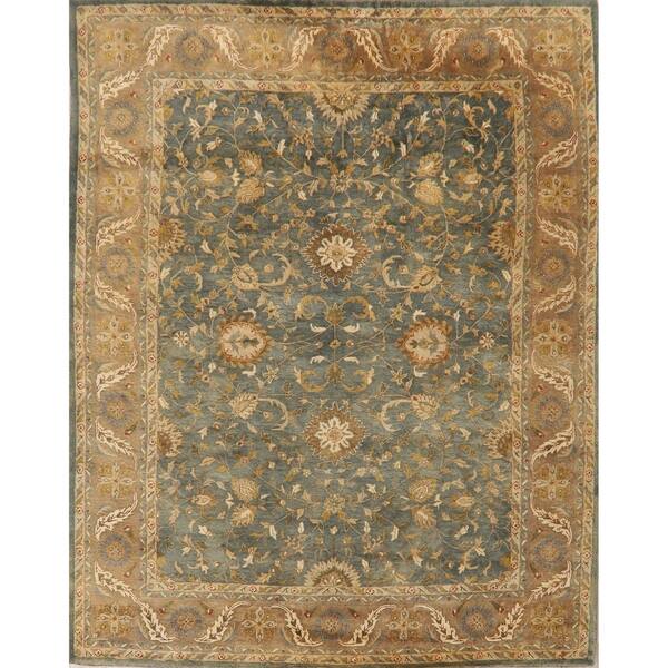 Shop Floral Blue Agra Area Rug Handmade Oriental Home Decor Carpet
