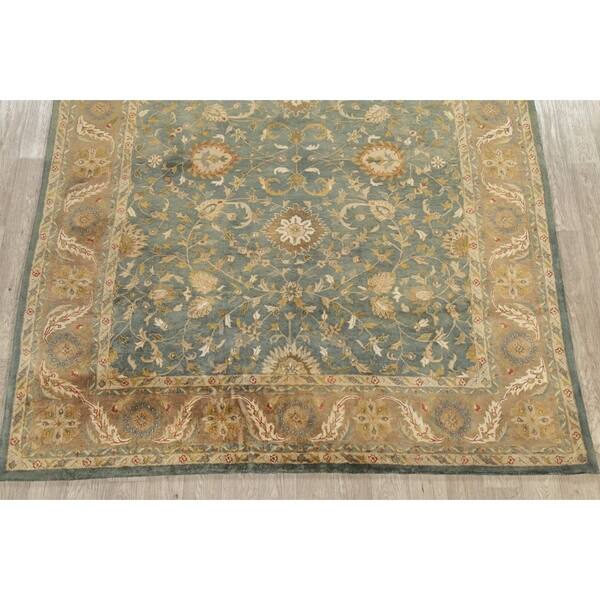 Shop Floral Blue Agra Area Rug Handmade Oriental Home Decor Carpet