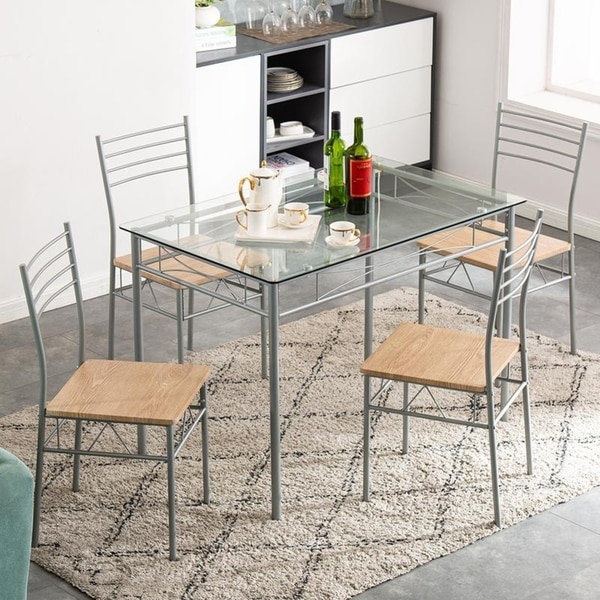 argos glass table chairs