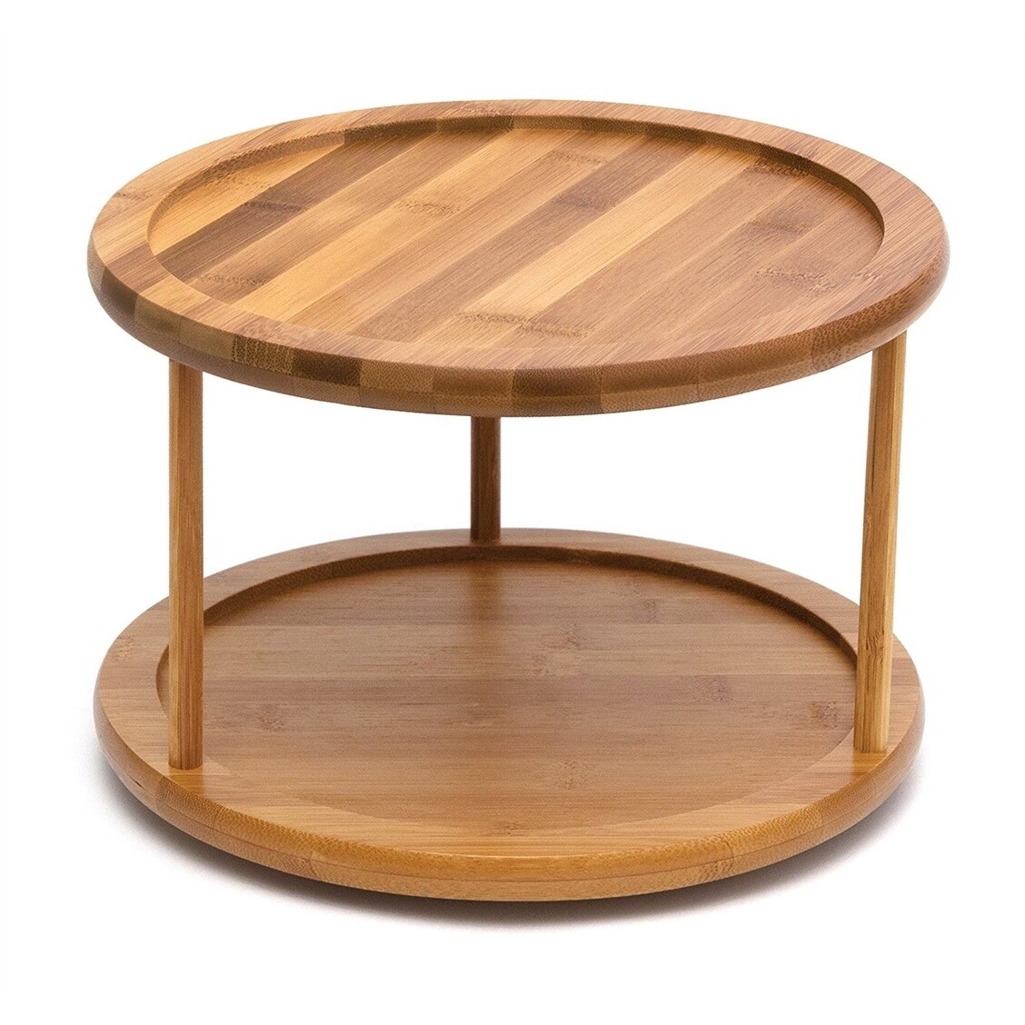 YBM HOME Bamboo Wooden Lazy Susan Turntable 17 Inch Diameter 480 