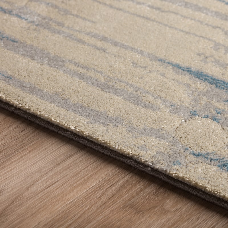 Addison Atlas Abstract Waves Blue Area Rug