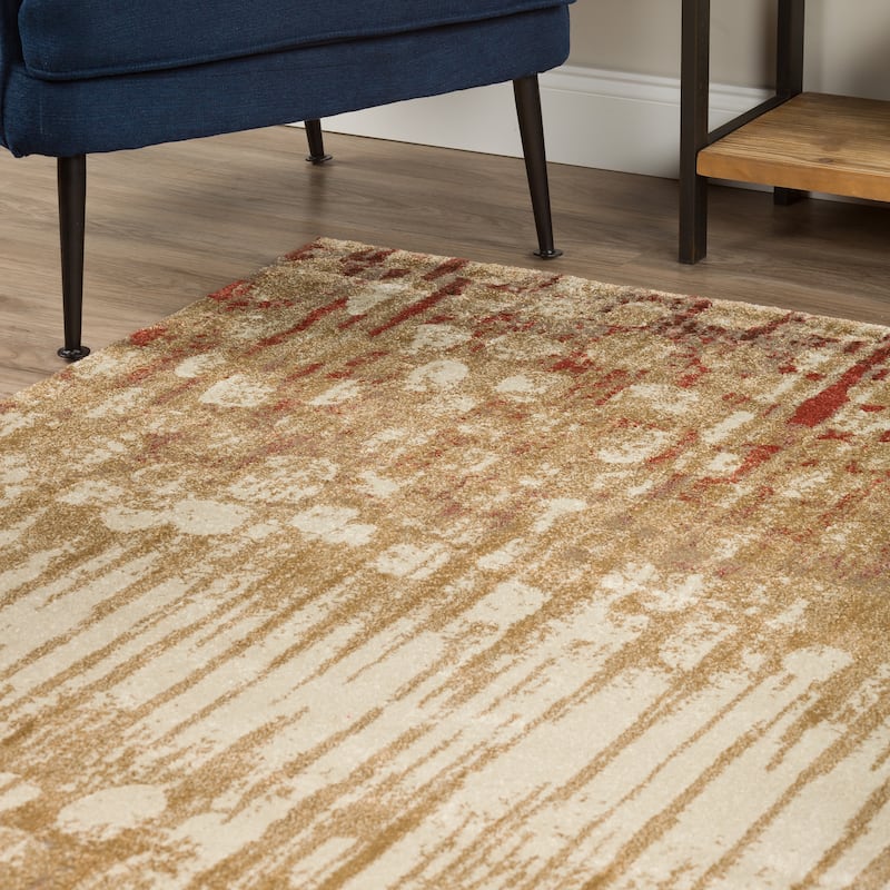 Addison Atlas Abstract Waves Blue Area Rug