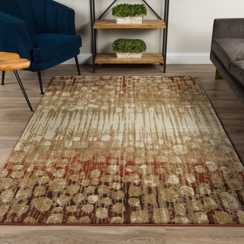 Addison Atlas Abstract Waves Blue Area Rug