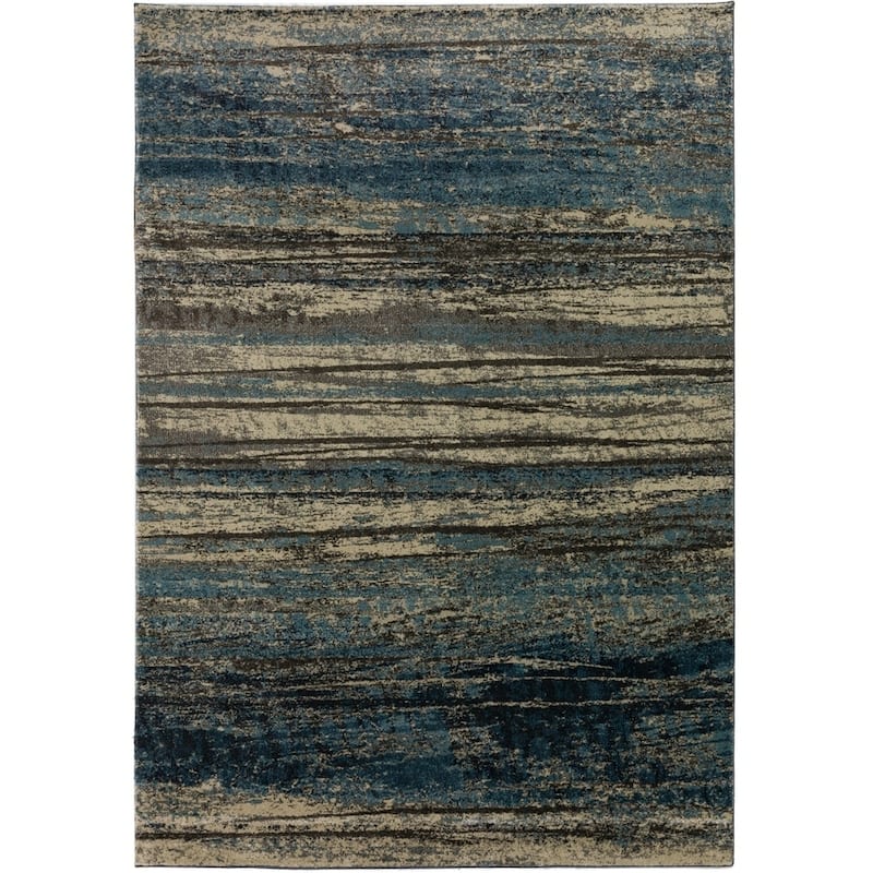Addison Atlas Bohemian Crosshatch Blue Area Rug - 5'3"X7'7" - Blue - Rectangle