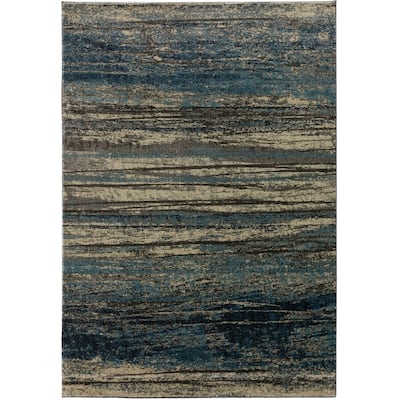 Addison Atlas Bohemian Crosshatch Blue Area Rug