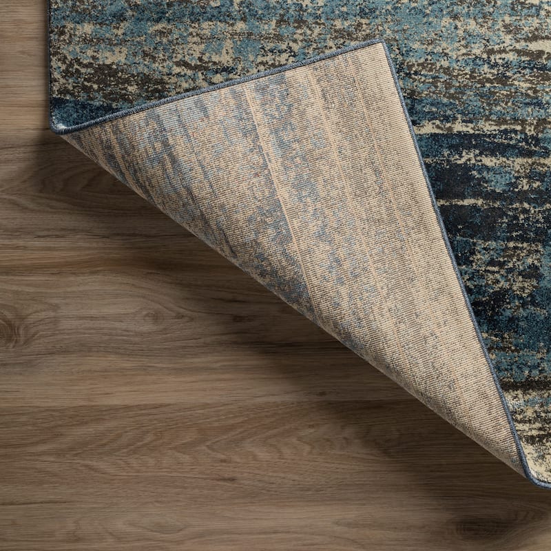 Addison Atlas Bohemian Crosshatch Blue Area Rug