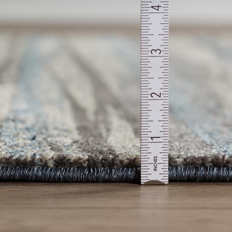 Addison Atlas Bohemian Crosshatch Blue Area Rug
