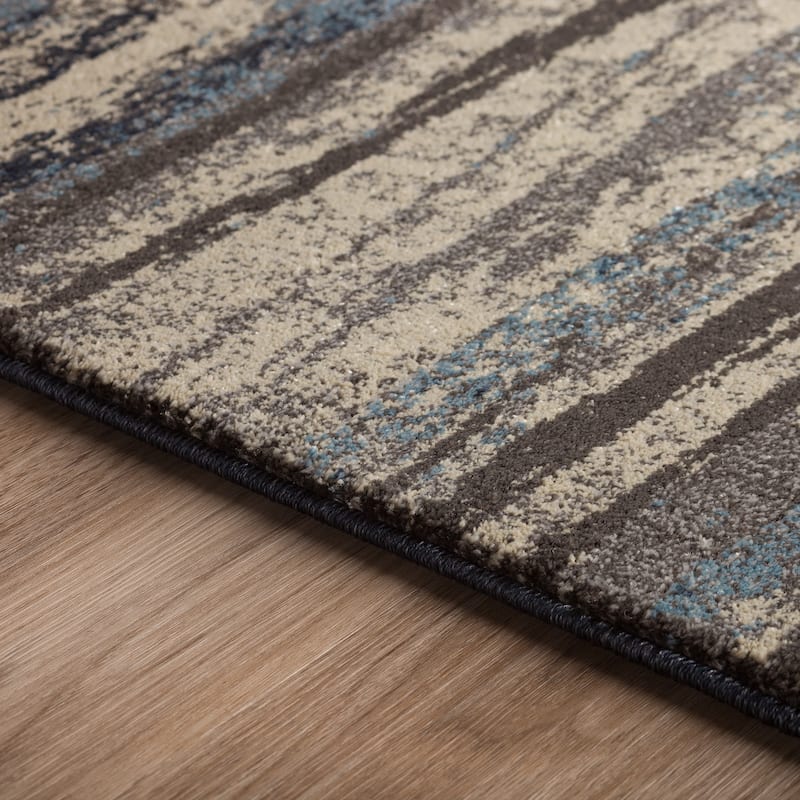 Addison Atlas Bohemian Crosshatch Blue Area Rug
