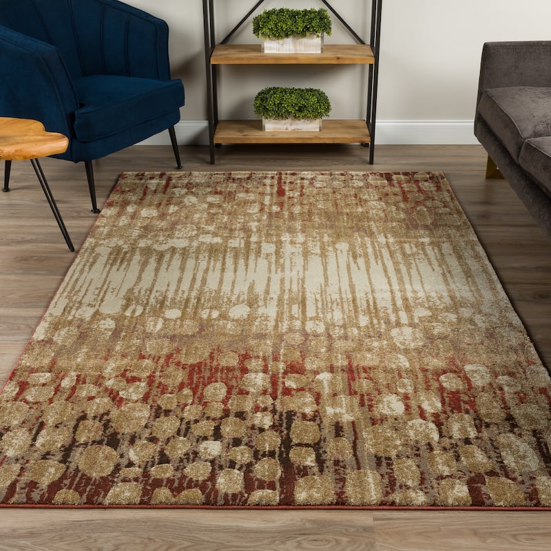 Addison Atlas Dynamic Circles Blue Area Rug