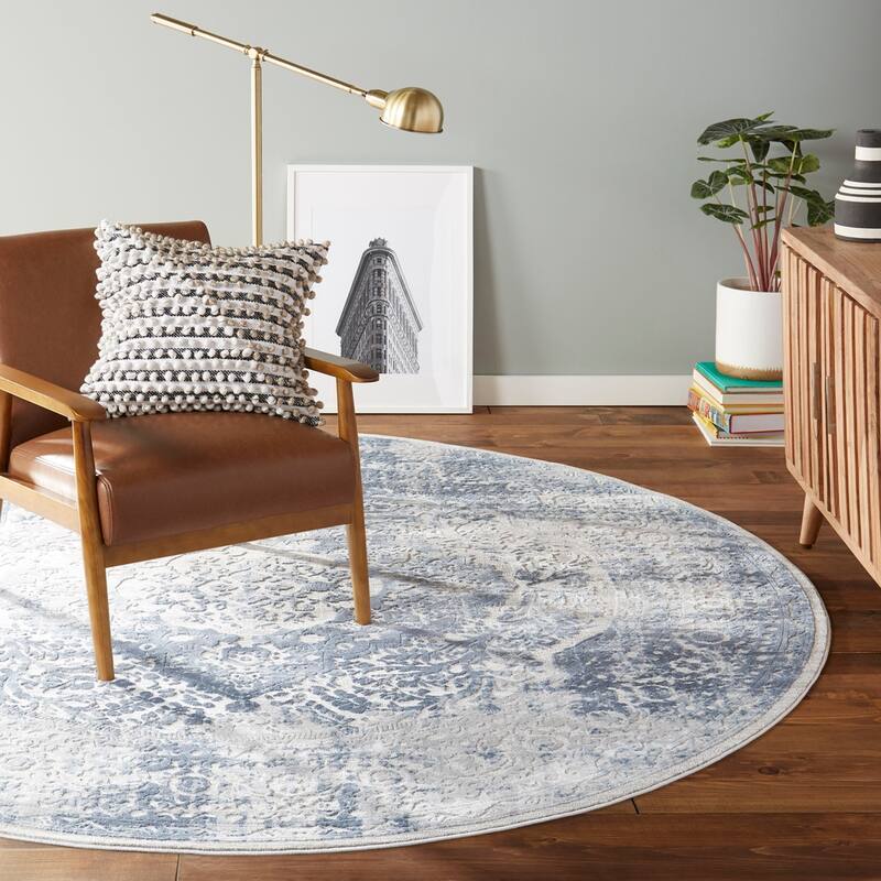 Nicole Miller New York Kenmare Capri Transitional Medallion Area Rug