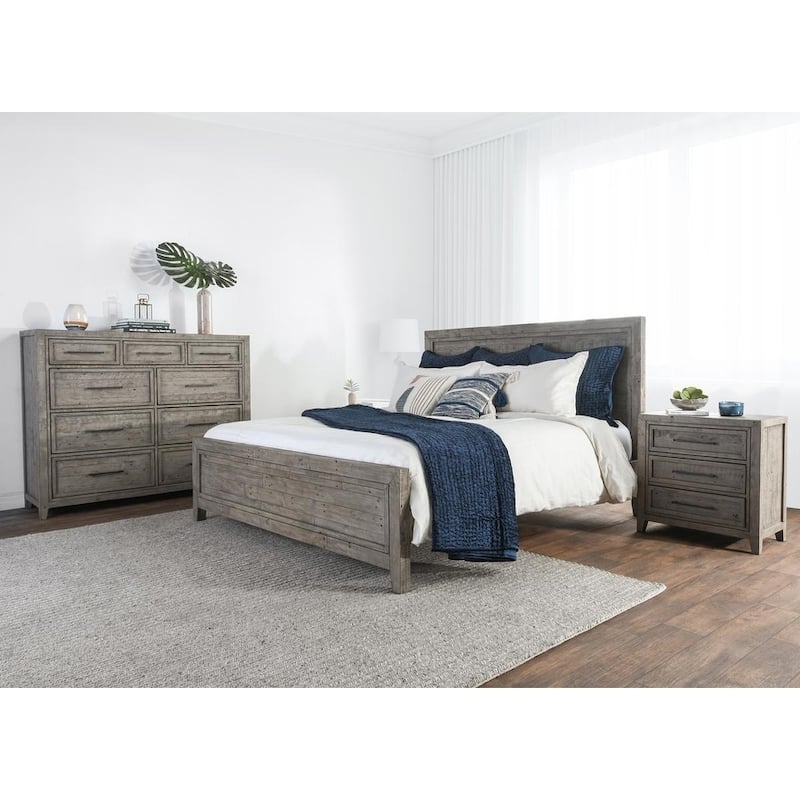 The Gray Barn Wester Cotbank Reclaimed Pine 3-drawer Nightstand