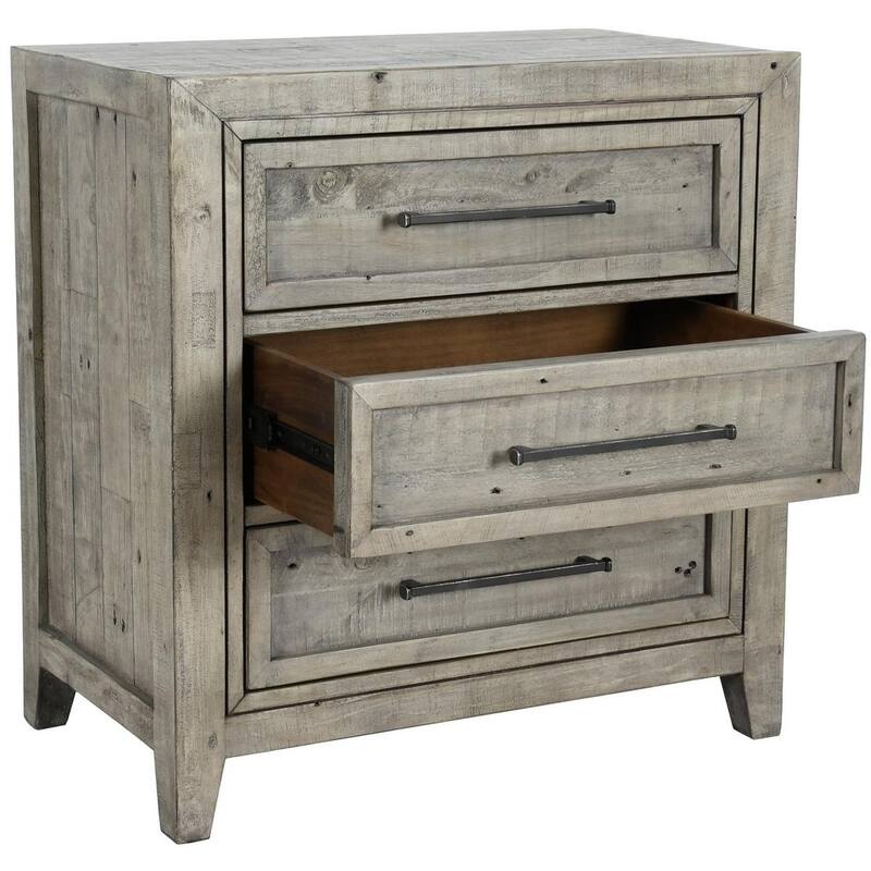 The Gray Barn Wester Cotbank Reclaimed Pine 3-drawer Nightstand