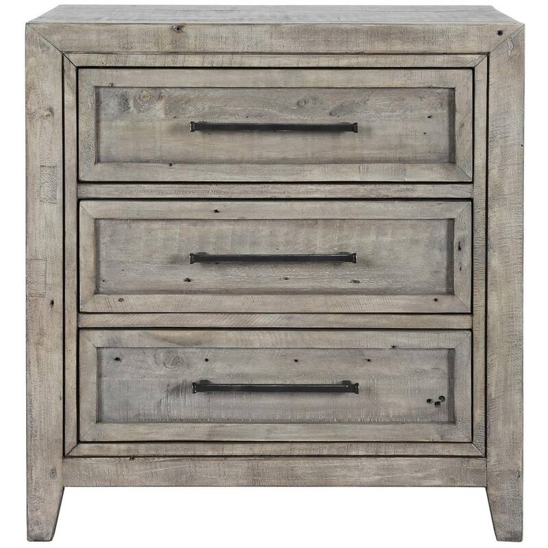 The Gray Barn Wester Cotbank Reclaimed Pine 3-drawer Nightstand