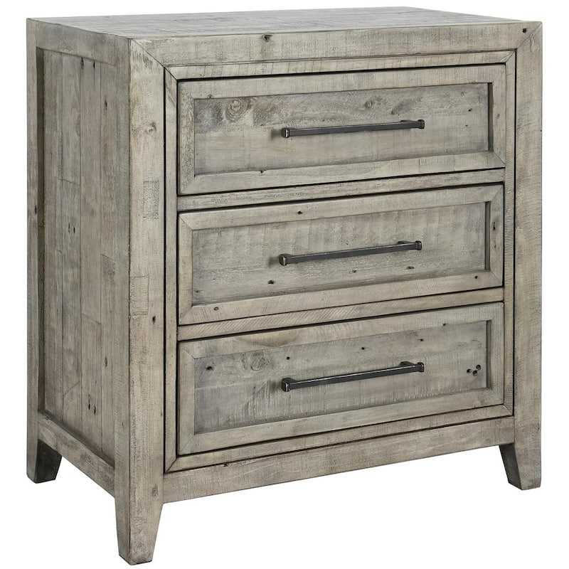 The Gray Barn Wester Cotbank Reclaimed Pine 3-drawer Nightstand