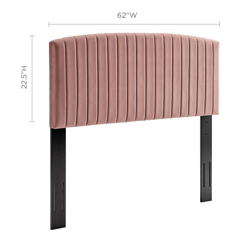 Silver Orchid La Marr Velvet Full / Queen Headboard