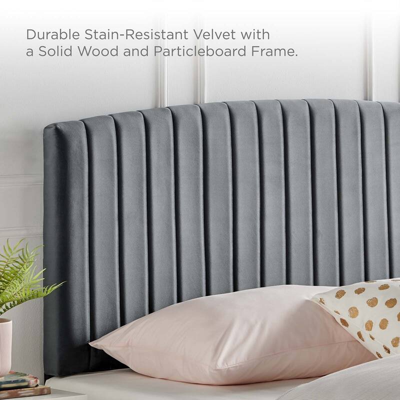 Silver Orchid La Marr Velvet Full / Queen Headboard