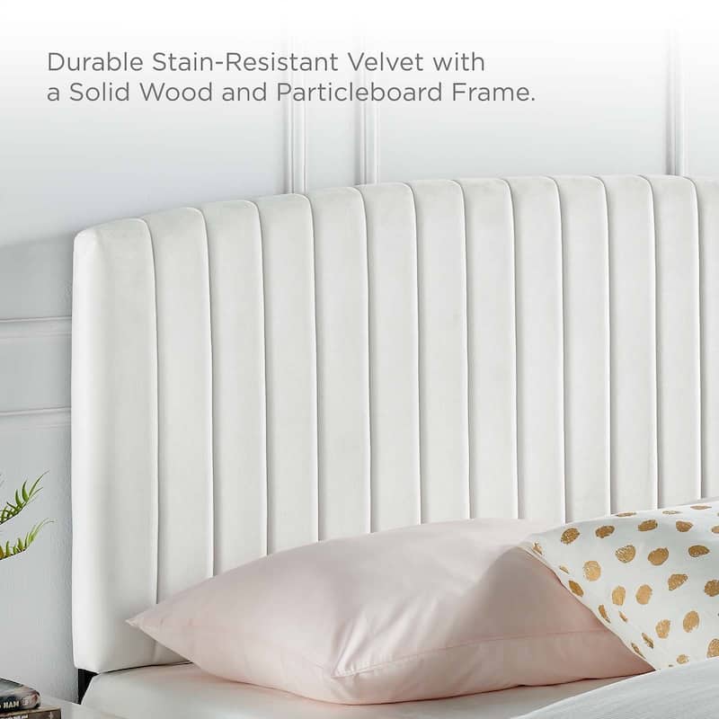 Silver Orchid La Marr Velvet Full / Queen Headboard