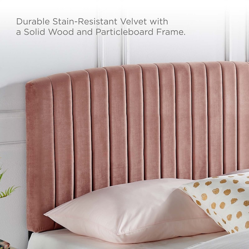 Silver Orchid La Marr Velvet Full / Queen Headboard