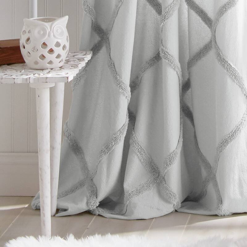 Porch & Den Norris Lattice Back Tab Curtain Panel