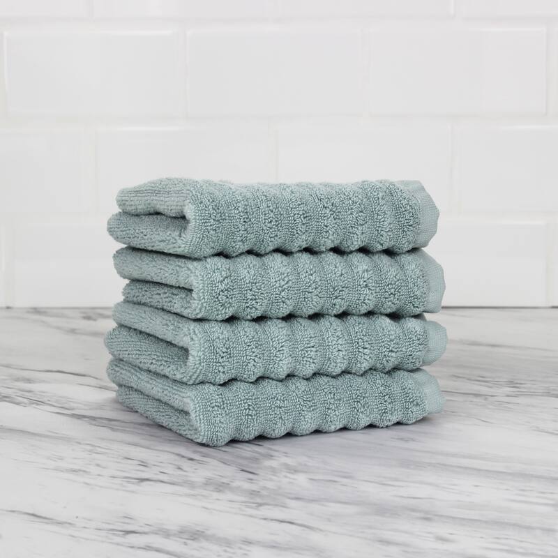 Zero Twist Cotton Turkish Towel Collection (4pcs Wash Towel Set)