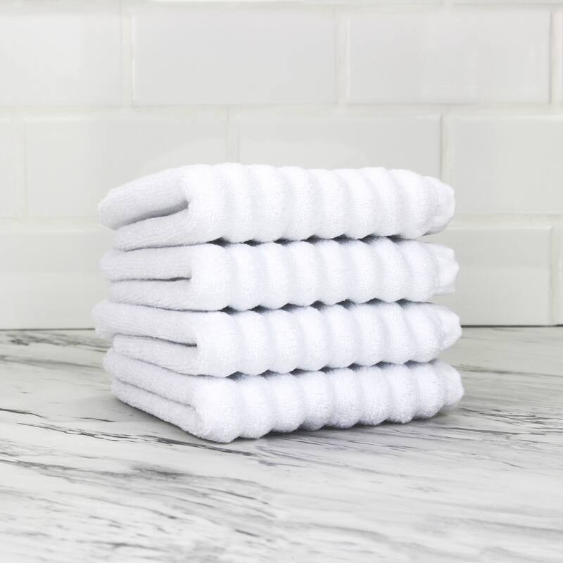 Zero Twist Cotton Turkish Towel Collection (4pcs Wash Towel Set)