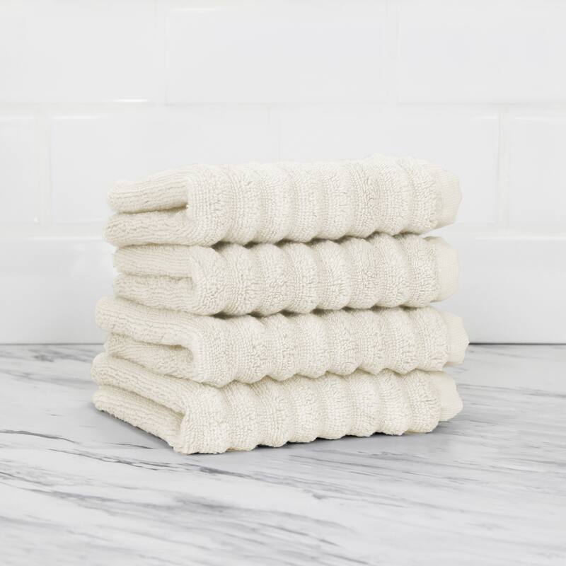 Zero Twist Cotton Turkish Towel Collection (4pcs Wash Towel Set)