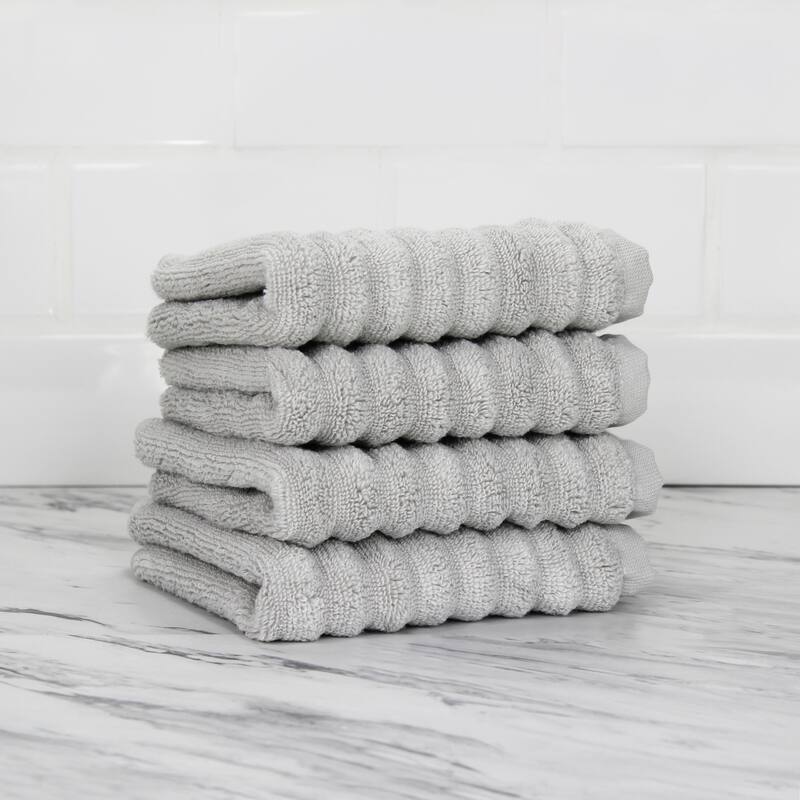 Zero Twist Cotton Turkish Towel Collection (4pcs Wash Towel Set)