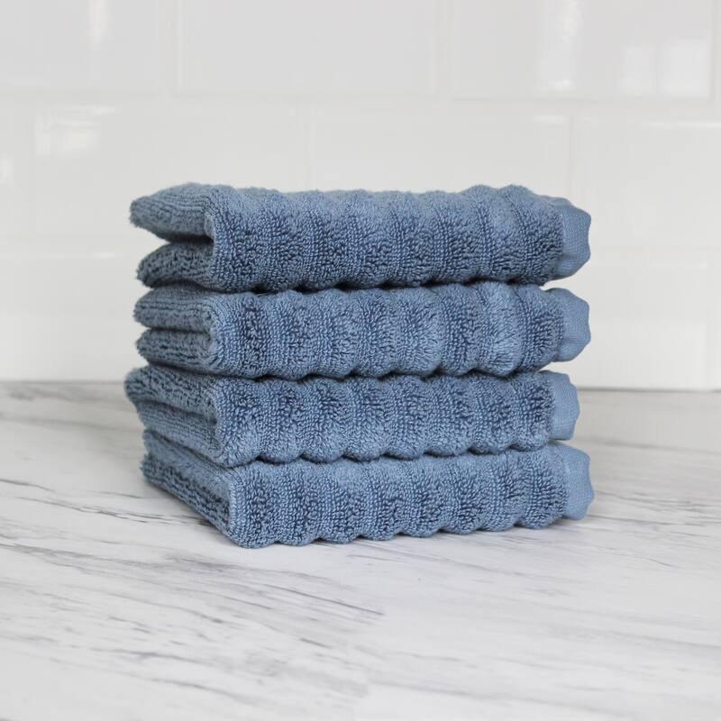 Zero Twist Cotton Turkish Towel Collection (4pcs Wash Towel Set)