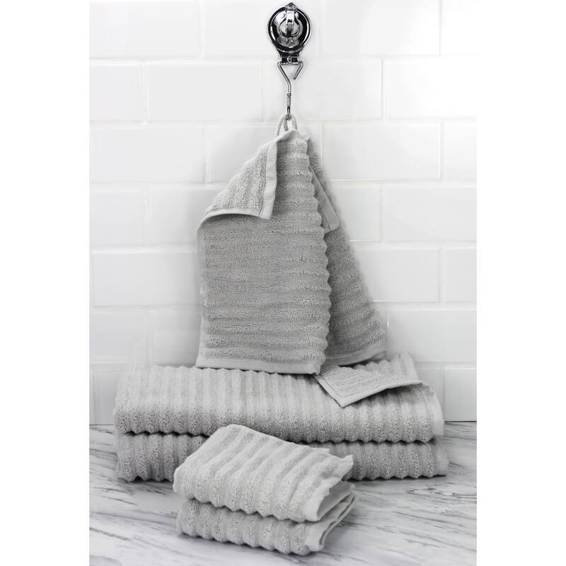 Zero Twist Cotton Turkish Towel Collection (4pcs Hand Towel Set) - PEBBLE GREY