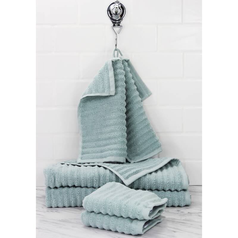 Zero Twist Cotton Turkish Towel Collection (4pcs Hand Towel Set) - CELESTIAL BLUE