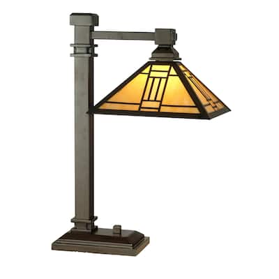 Noir Mission Tiffany Table Lamp