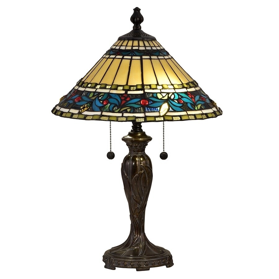 dale tiffany dragonfly lily table lamp
