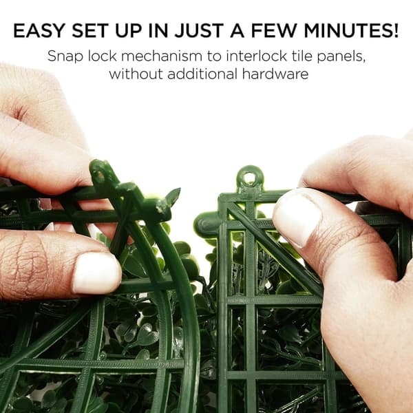 slide 7 of 8, 20 x 20" 12 Piece Artificial Plant Hedge Mat Screen N/A