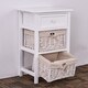 3-Layer Nightstand Bed Side Table Storage Units with 2Rattan Drawers - Thumbnail 9